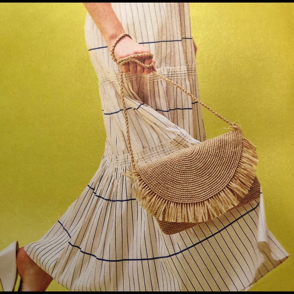 Mar Y Sol Tania Raffia Crossbody Bag NWT